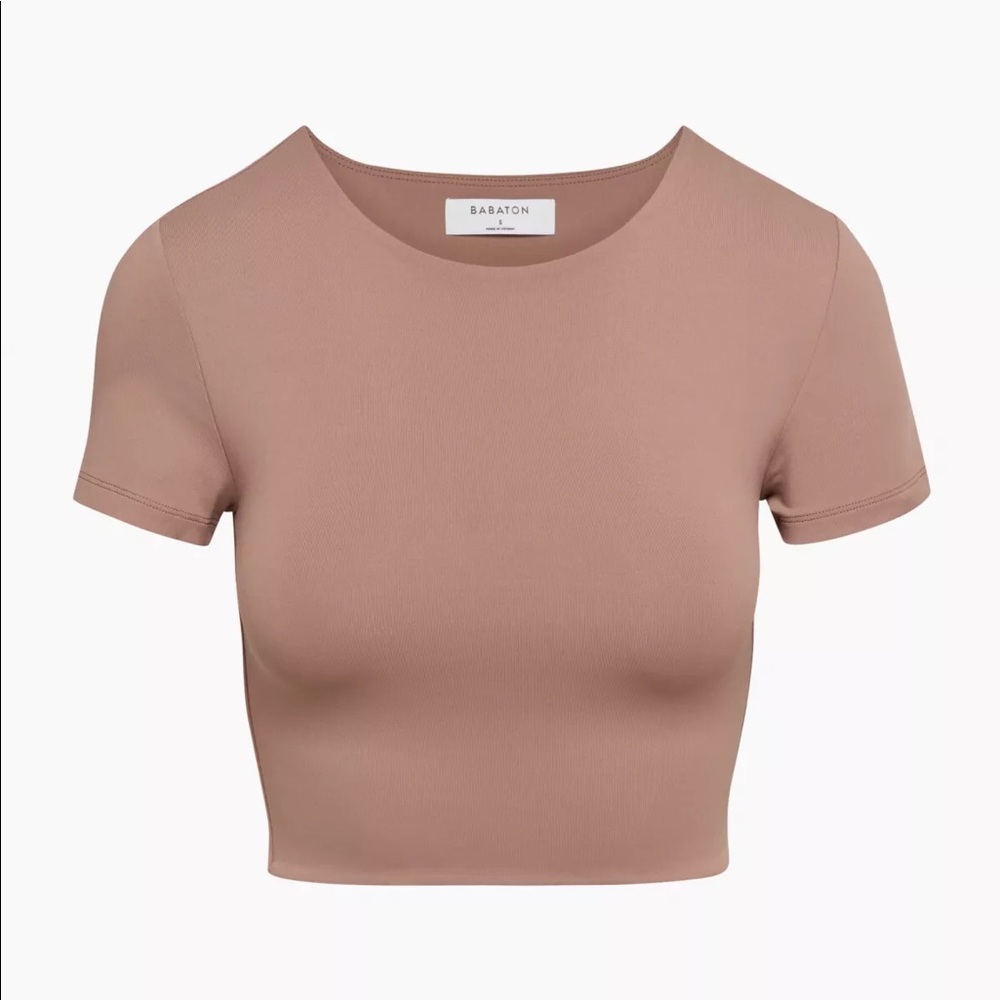 Aritzia Babaton Contour Crew Cropped T-Shirt